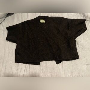 Daily Drills Black One Button Cardigan